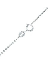 catchy small diamond cut white gold baby necklace 